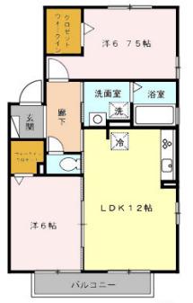 ZUCCA(2LDK/2階)の間取り写真