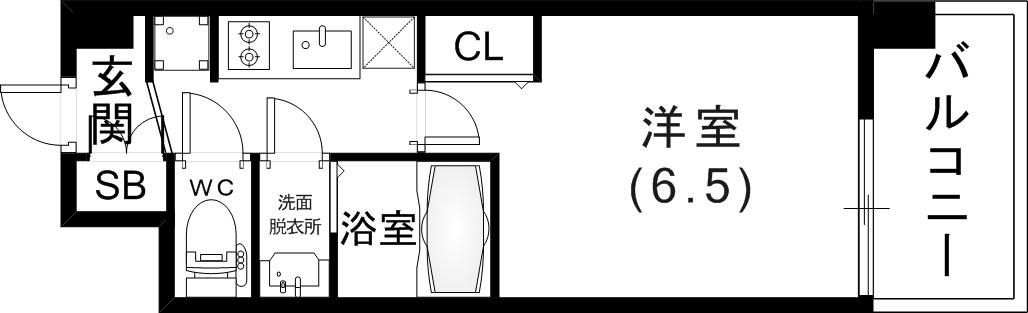 ARTIZA王子公園D.C(1K/3階)の間取り写真