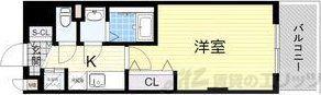 LUXE新大阪α(1K/8階)の間取り写真