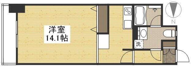 INITIA KUWADACHO(ワンルーム/12階)の間取り写真