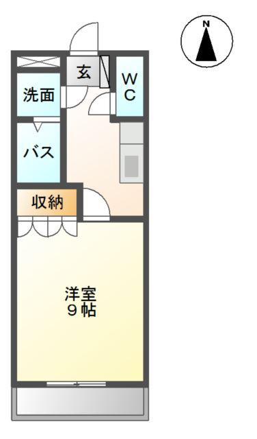 COZY HILIIS(1K/1階)の間取り写真