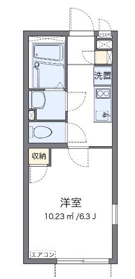京急本線 神奈川新町駅 徒歩3分 2階建 築10年(1K/1階)の間取り写真