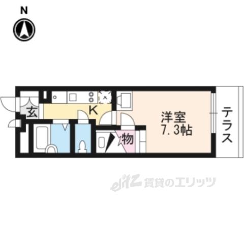 レオパレスサンマルク(1K/1階)の間取り写真