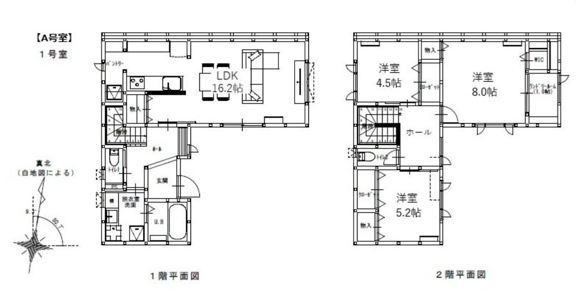 グランメゾンクレスト東吉津I(3LDK/1階)の間取り写真