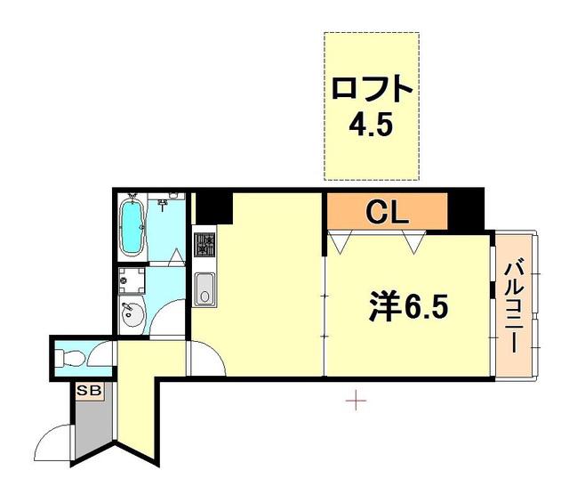 サンビルダーパールビル(1LDK/4階)の間取り写真