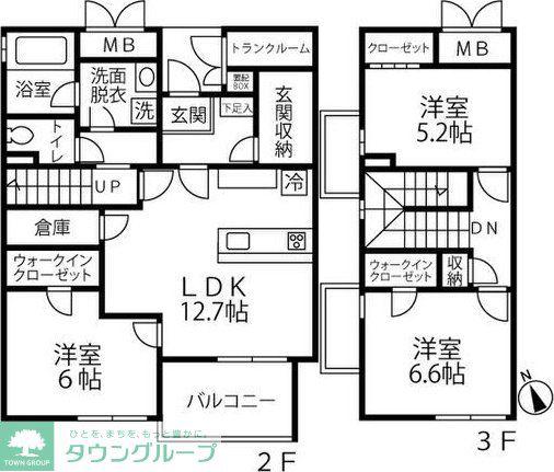 OASISPREMIER GARDEN VILLA(3LDK/2階)の間取り写真