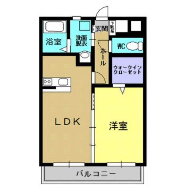 コハル パレス(1LDK/4階)の間取り写真