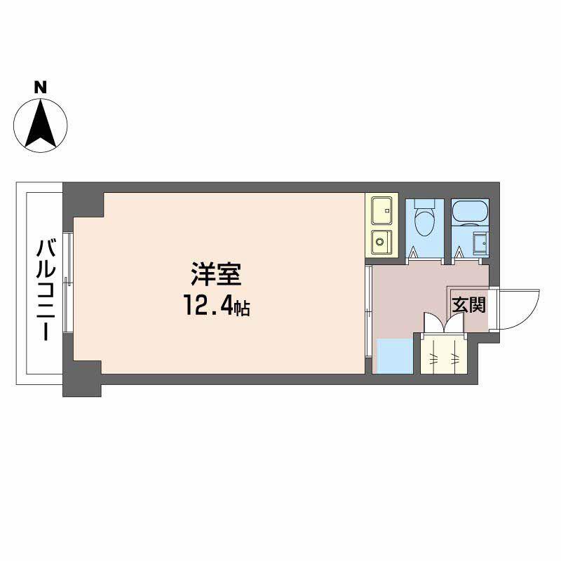 アルファビル栄(ワンルーム/5階)の間取り写真