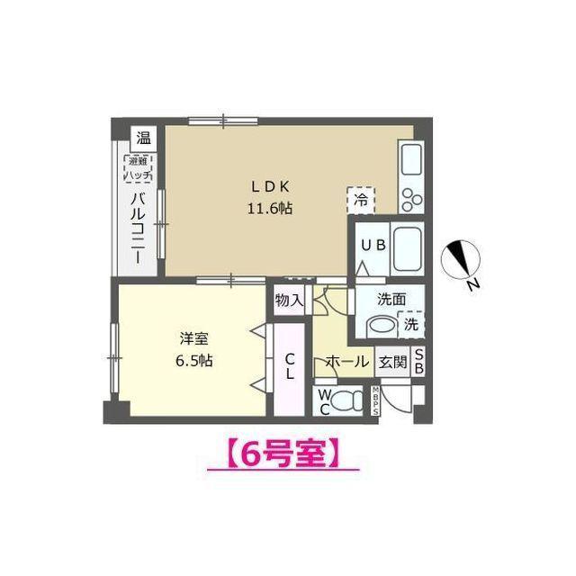 マルベリーハウス(1LDK/2階)の間取り写真