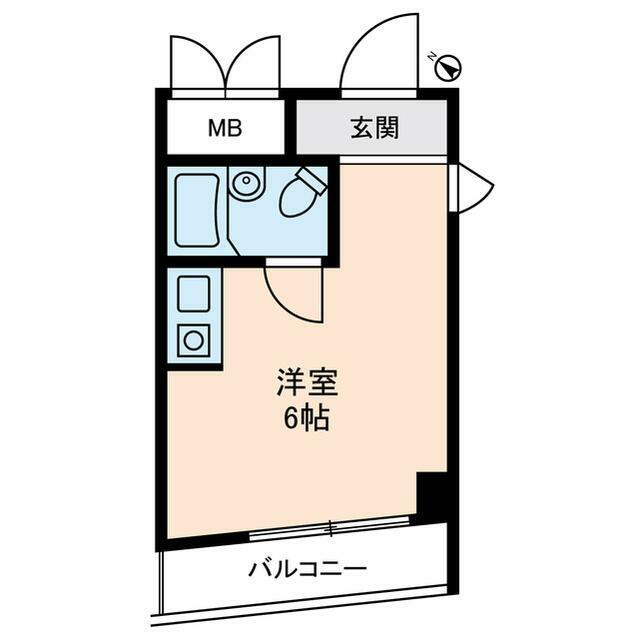 コスミックビル(ワンルーム/4階)の間取り写真