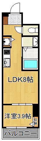 MERVEILLE・三萩野(1LDK/1階)の間取り写真