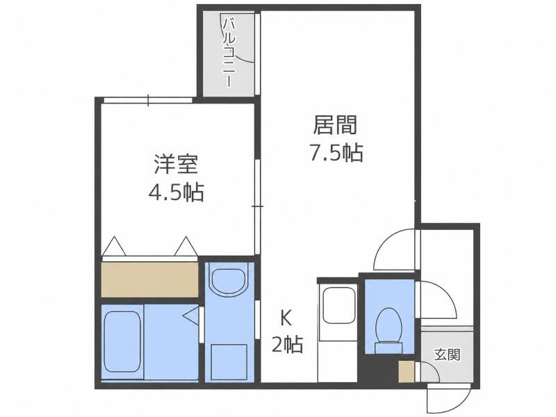 フォートレスN14(1LDK/4階)の間取り写真