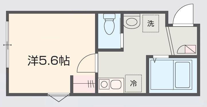 メルディア葛西(1K/3階)の間取り写真