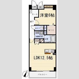 アヴニール・シエル(1LDK/1階)の間取り写真