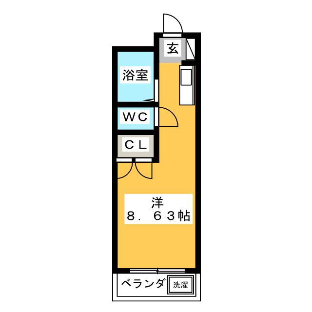 SUNSHINE 戸塚(ワンルーム/2階)の間取り写真