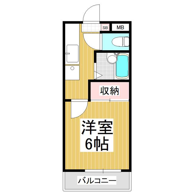 サンサイド7(1K/1階)の間取り写真