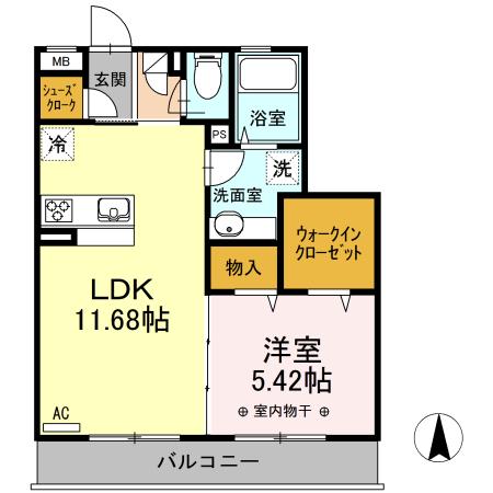 ブラン清澄白河(1LDK/3階)の間取り写真