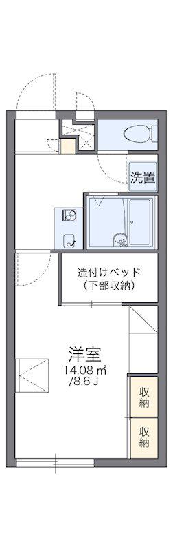 レオパレススワホーム(1K/1階)の間取り写真