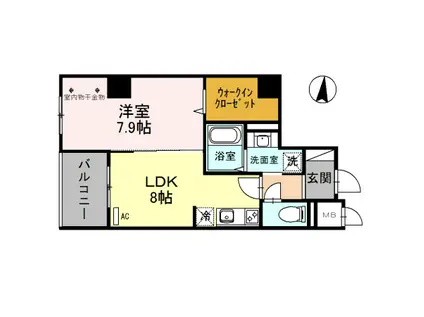 A-レジデンス金沢(1LDK/5階)の間取り写真