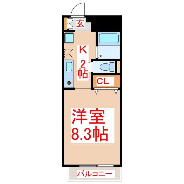 ETOILE小田(ワンルーム/1階)の間取り写真