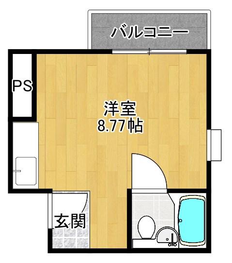 リバーサイドくずは(ワンルーム/2階)の間取り写真