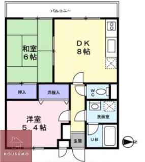 サンパティーク(2DK/1階)の間取り写真