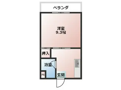 ビレッジプラザ玉商(1K/3階)の間取り写真