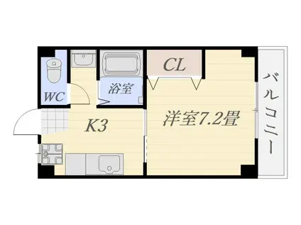 コーポ大藤(1K/2階)の間取り写真