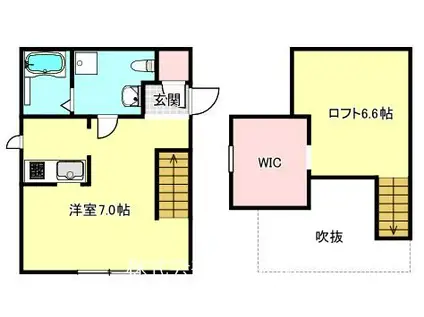 プリマ八王子壱番館(ワンルーム/1階)の間取り写真
