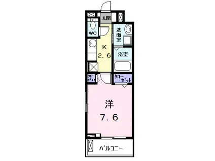 セレーノ カーサ(1K/2階)の間取り写真
