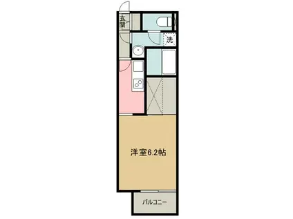 レオネクストサンモール向原(1K/2階)の間取り写真