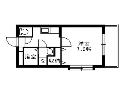 プレステージ(1K/1階)の間取り写真