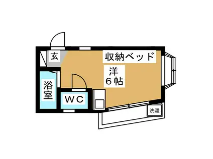 ハイツフィールド(ワンルーム/2階)の間取り写真