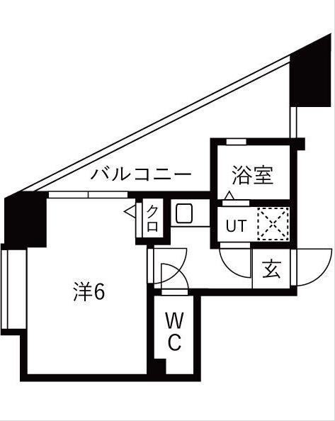 ワコーレハーバーCITY元町(1K/7階)の間取り写真