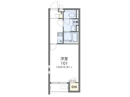 クレイノWAVEIMPACTII(1K/2階)の間取り写真