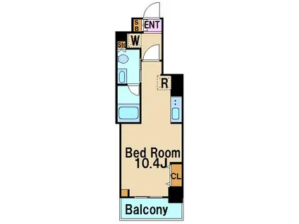 レジディア荻窪III(ワンルーム/6階)の間取り写真