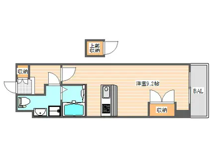 NO70 HARBOR サウス TOWER(ワンルーム/2階)の間取り写真