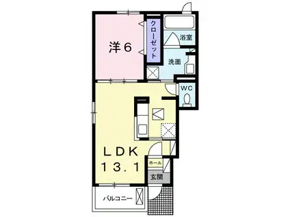 JR御殿場線 裾野駅 徒歩23分 2階建 築11年(1LDK/1階)の間取り写真