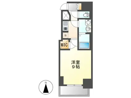 S-RESIDENCE東別院(1K/2階)の間取り写真