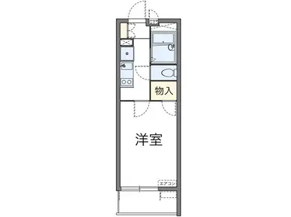レオパレスエントピア(1K/1階)の間取り写真