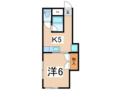 ハイツウイル(1K/3階)の間取り写真