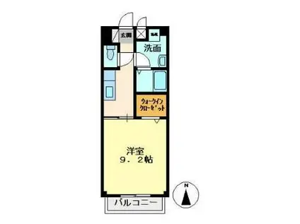 コモード坂祝 A・B(1K/2階)の間取り写真