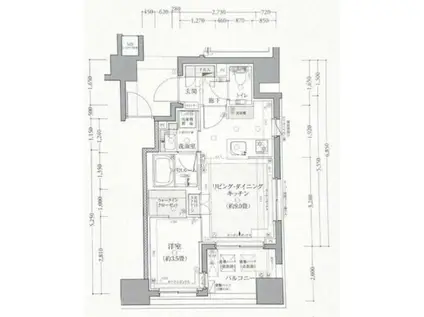 クオリア千代田御茶ノ水(1LDK/4階)の間取り写真