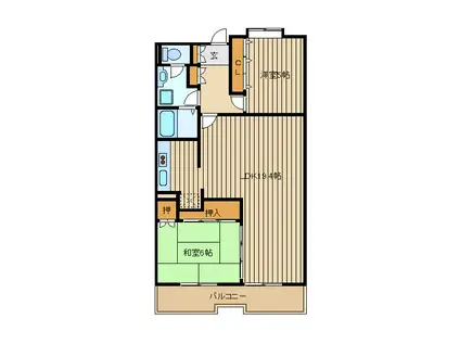 ベルアージュ都立家政(2LDK/5階)の間取り写真