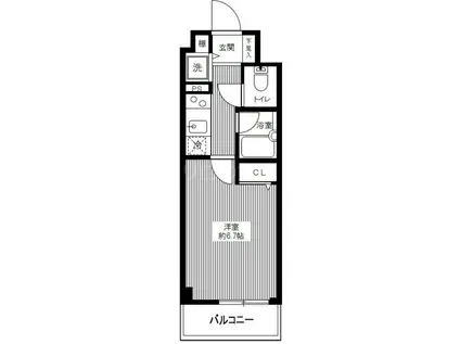 RISESTAGE MAGOME(1K/2階)の間取り写真