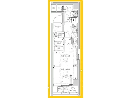 エステムコート新横浜グランデ(2K/3階)の間取り写真
