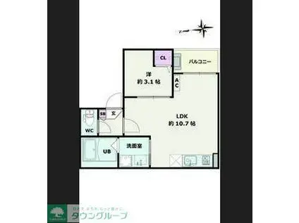 JACK MATOBAIII(1LDK/3階)の間取り写真