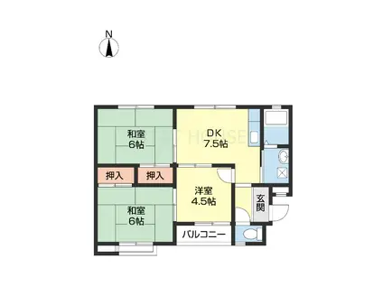 南野マンション(3DK/1階)の間取り写真