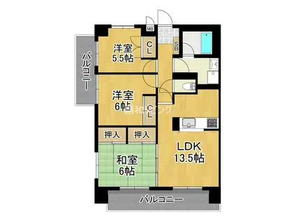 パインパレス(3LDK/7階)の間取り写真