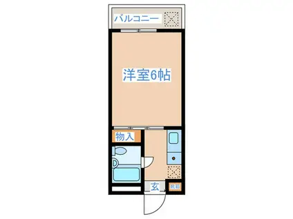 クレスト・スズ(1K/1階)の間取り写真